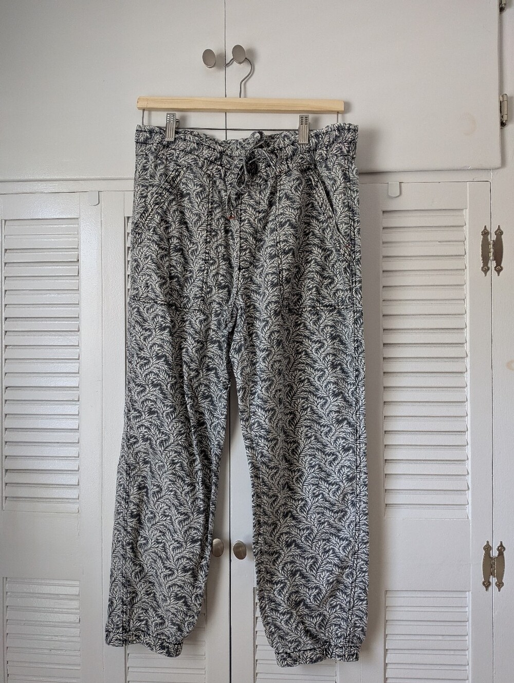 Anthropologie Blue & White Joggers